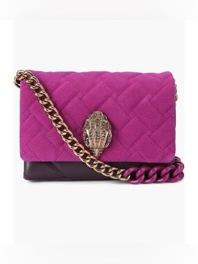 Kurt Geiger Mini Kensington Quilted Suede Crossbody Bag